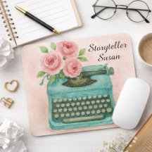 Oude typemachine waterverf roze 