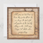 Oude  Typewriter. Auteur / Schrijver Gift Feestdagenkaart (Achterkant)