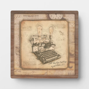 Oude  Typewriter. Auteur / Schrijver Gift Fotoplaat