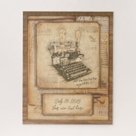 Oude Typewriter. Auteur / Schrijver Gift Legpuzzel