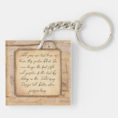 Oude Typewriter. Auteur / Schrijver Gift Sleutelhanger (Achterkant)