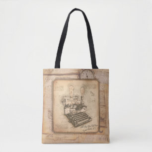 Oude  Typewriter. Auteur / Schrijver Gift Tote Bag