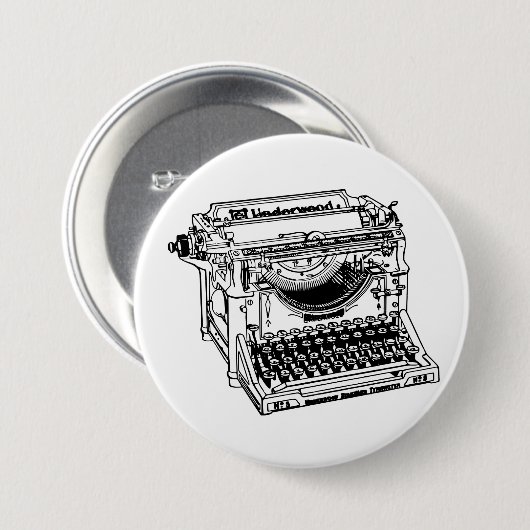 Oude Typewriter Button (Voorkant /achterkant)