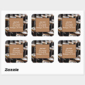 Oude Typewriter Keys Retouradres Vierkante Sticker (Vel)