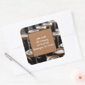 Oude Typewriter Keys Retouradres Vierkante Sticker (Envelop)