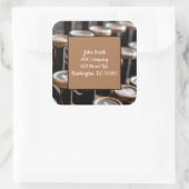 Oude Typewriter Keys Retouradres Vierkante Sticker (Tas)