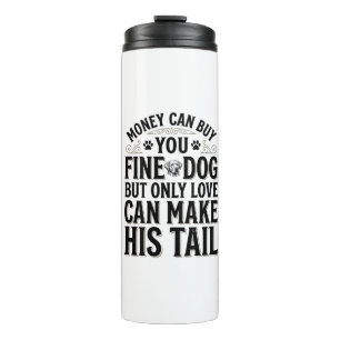 Oude typografie ontwerp voor hond liefde citaat_1 thermosbeker