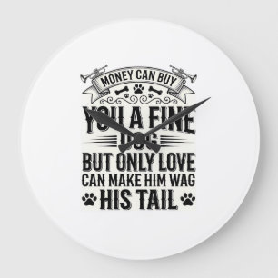 Oude typografie ontwerp voor hondenliefhebbers cit grote klok