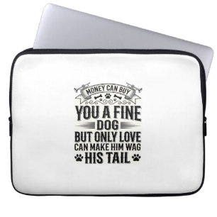 Oude typografie ontwerp voor hondenliefhebbers cit laptop sleeve