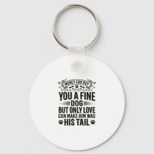 Oude typografie ontwerp voor hondenliefhebbers cit sleutelhanger