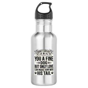 Oude typografie ontwerp voor hondenliefhebbers cit waterfles