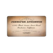 Oude  typografie stijl adresetiketten etiket (Voorkant)