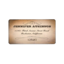 Oude  typografie stijl adresetiketten etiket