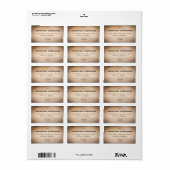 Oude  typografie stijl adresetiketten etiket (Full Sheet)