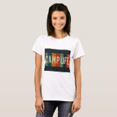 Oude typografie van het kampeerleven t-shirt (Voorkant volledig)