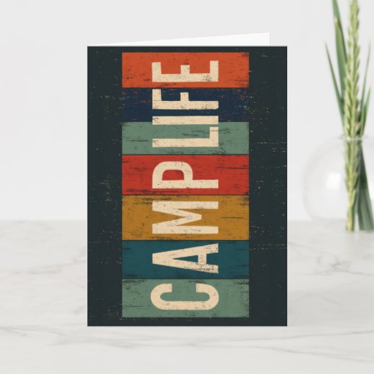 Oude typografie van het kampleven bedankkaart (Voorkant)