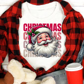 Oude typografie van Kerstman kersttypografie Tri-Blend Shirt