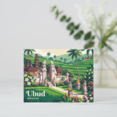 Oude Ubud Bali Indonesië Briefkaart (Staand voorkant)
