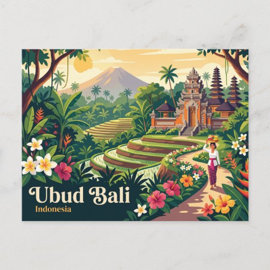 Oude Ubud Bali Indonesië Briefkaart (Voorkant)