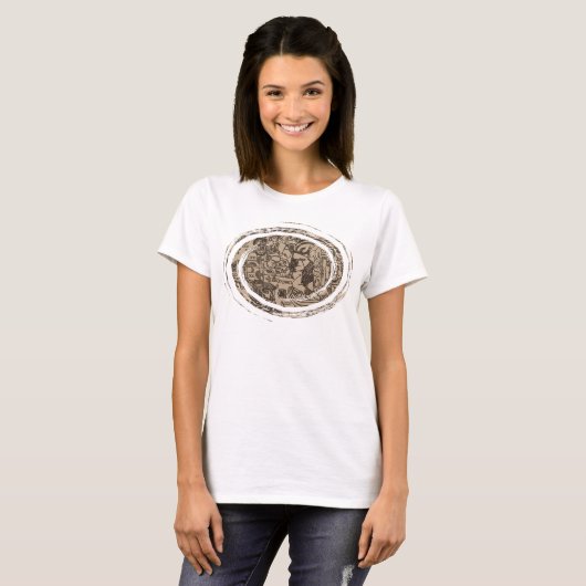 Oude UFO - Maya - Azteekse snijkunst T-shirt (Voorkant volledig)
