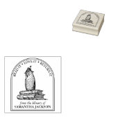 Oude uil Aangepast Uit de bibliotheek van Rubberstempel (Gestempeld)