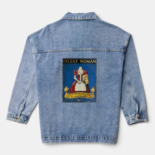 Oude Uithangborden van Kroegen, Stille Vrouw Denim Jacket (Achterkant)