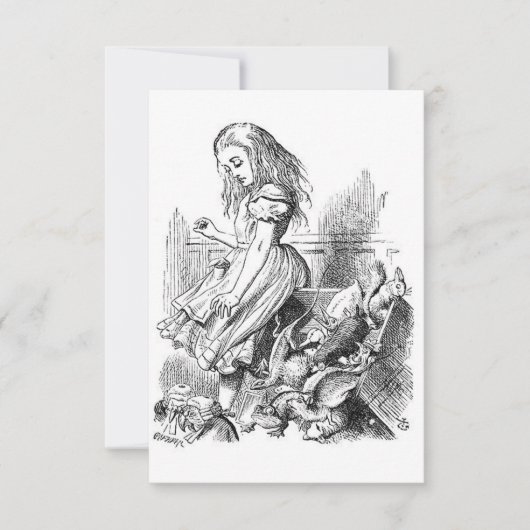 Oude uitnodiging Alice in Wonderland (Voorkant)