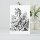Oude uitnodiging Alice in Wonderland (Staand voorkant)