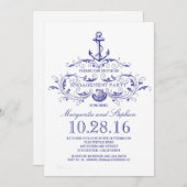 oude uitnodiging voor ankernautische engagementsfe (Voorkant / Achterkant)