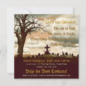 Oude uitnodiging voor Halloween begraafplaats voll (Achterkant)