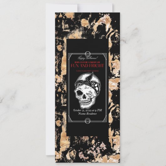 Oude uitnodiging voor Halloween - Verkleidingsfees (Voorkant)