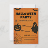 Oude uitnodiging voor Halloweenfeest | Griezelige (Voorkant)