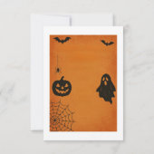Oude uitnodiging voor Halloweenfeest | Griezelige (Achterkant)