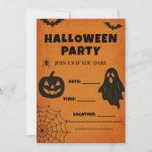 Oude uitnodiging voor Halloweenfeest | Griezelige  (Voorkant)