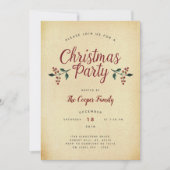 Oude uitnodiging voor Holly Kerstfeest (Voorkant)