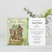 Oude uitnodiging voor Pasen brunch vakantie (Staand voorkant)