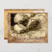 Oude uitnodigingen! Uitnodigingspostkaarten Uitnodiging Briefkaart (Voorkant / Achterkant)