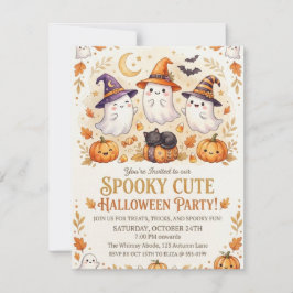 Oude uitnodigingstemplate voor Halloween-feest in Feestdagenkaart