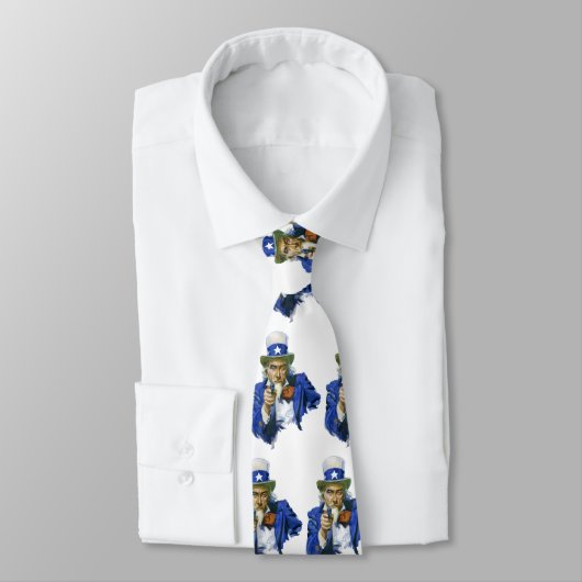 Oude Uncle Sam met sterrenhoed en geweer in patrio Stropdas (Gebonden)