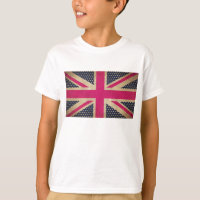 Oude Uniefanaat in roze vlag Kinder Tee Shirt