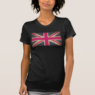 Oude Unieschrift in de roze Vlaggenschuur T-shirt