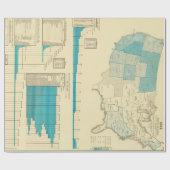Oude US Gold Mining Map (1883) Cadeaupapier (Vlak)