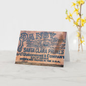 Oude  US Houten Scheepskrat Groeten 2 Kaart (Gele Bloem)