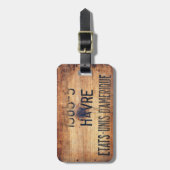 Oude US Wooden Shipping Crate Bagagelabel 3 (Voorkant verticaal)