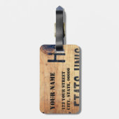 Oude US Wooden Shipping Crate Bagagelabel 3 (Achterkant verticaal)