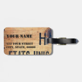 Oude US Wooden Shipping Crate Bagagelabel 3 (Achterkant horizontaal)