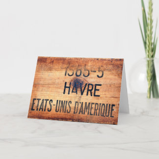 Oude  US Wooden Shipping Crate groet 3 Kaart