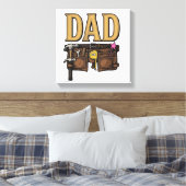 Oude Vader Gereedschap Riem Vaderdag Canvas Afdruk (Insitu (Slaapkamer))