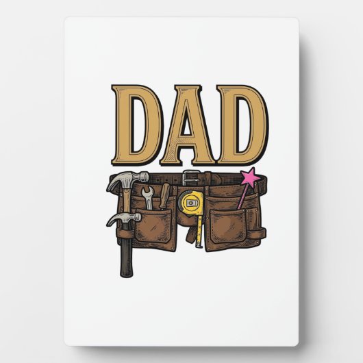 Oude Vader Gereedschap Riem Vaderdag Fotoplaat (voorkant)