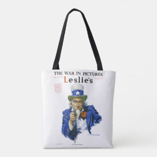Oude vaderlandslievende Oom Sam-tijdschriftcoverku Tote Bag